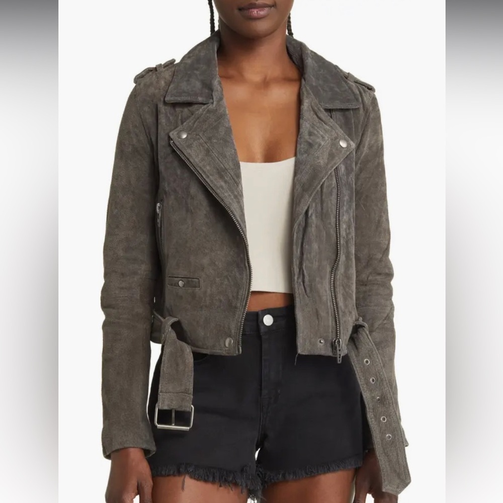 BLANKNYC Grey Suede Jacket